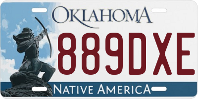 OK license plate 889DXE