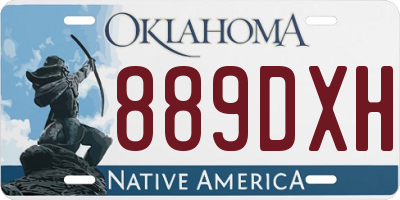 OK license plate 889DXH