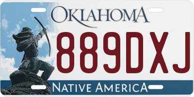 OK license plate 889DXJ