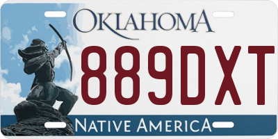 OK license plate 889DXT