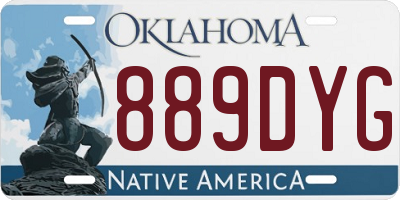 OK license plate 889DYG