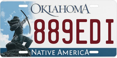 OK license plate 889EDI