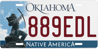 OK license plate 889EDL