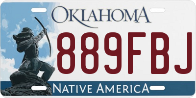 OK license plate 889FBJ