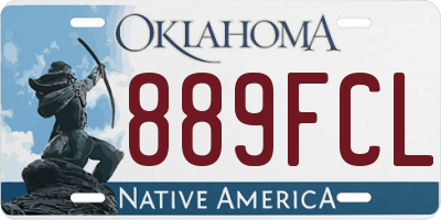 OK license plate 889FCL