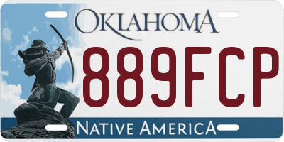 OK license plate 889FCP
