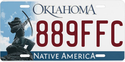 OK license plate 889FFC