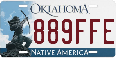 OK license plate 889FFE