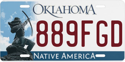 OK license plate 889FGD