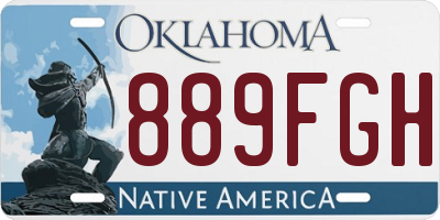 OK license plate 889FGH