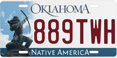 OK license plate 889TWH