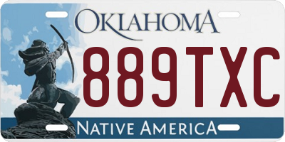 OK license plate 889TXC
