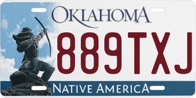 OK license plate 889TXJ