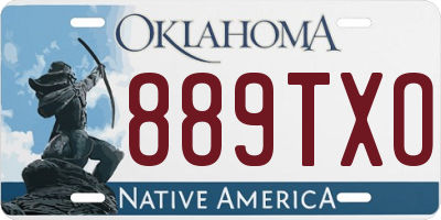 OK license plate 889TXO