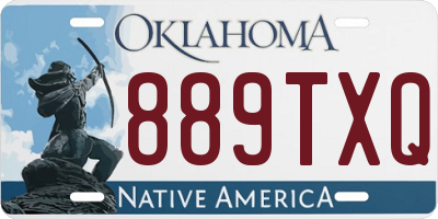 OK license plate 889TXQ
