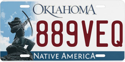 OK license plate 889VEQ