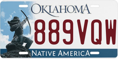 OK license plate 889VQW