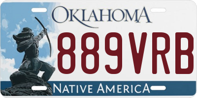 OK license plate 889VRB