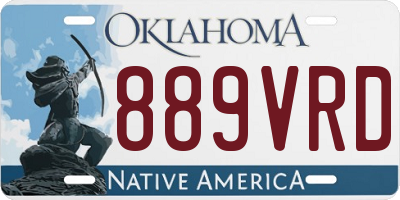 OK license plate 889VRD