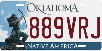 OK license plate 889VRJ