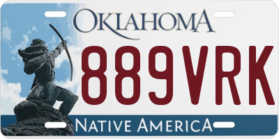 OK license plate 889VRK