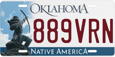 OK license plate 889VRN