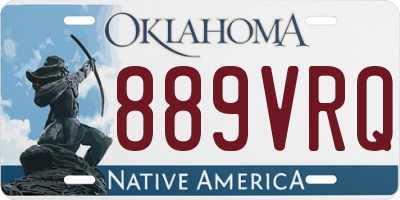 OK license plate 889VRQ