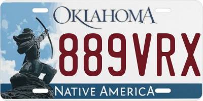 OK license plate 889VRX