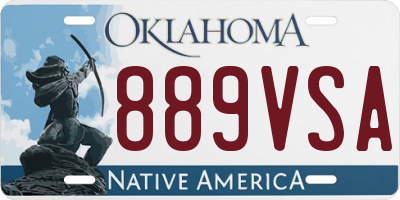 OK license plate 889VSA