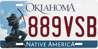 OK license plate 889VSB