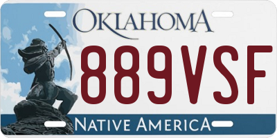 OK license plate 889VSF