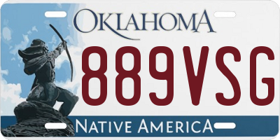 OK license plate 889VSG