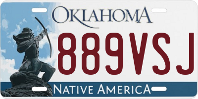 OK license plate 889VSJ
