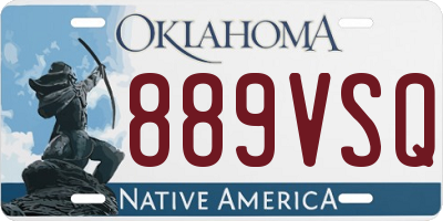 OK license plate 889VSQ