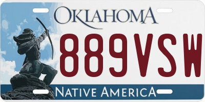 OK license plate 889VSW