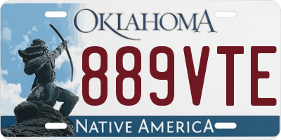 OK license plate 889VTE