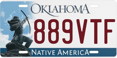 OK license plate 889VTF