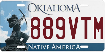 OK license plate 889VTM