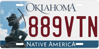 OK license plate 889VTN