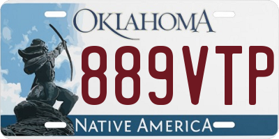 OK license plate 889VTP