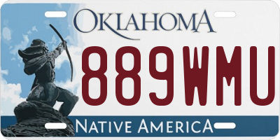OK license plate 889WMU