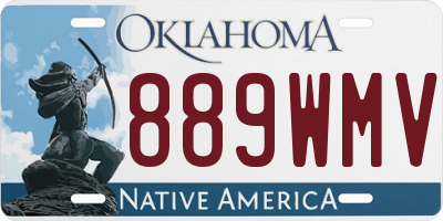 OK license plate 889WMV