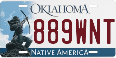 OK license plate 889WNT