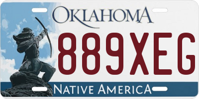 OK license plate 889XEG