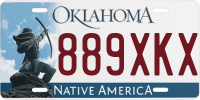 OK license plate 889XKX