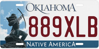 OK license plate 889XLB