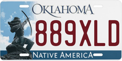 OK license plate 889XLD
