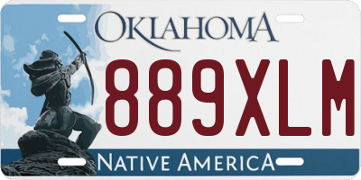 OK license plate 889XLM