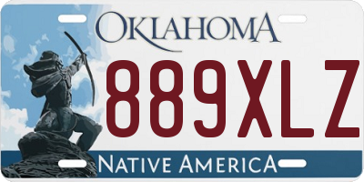 OK license plate 889XLZ