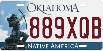 OK license plate 889XQB